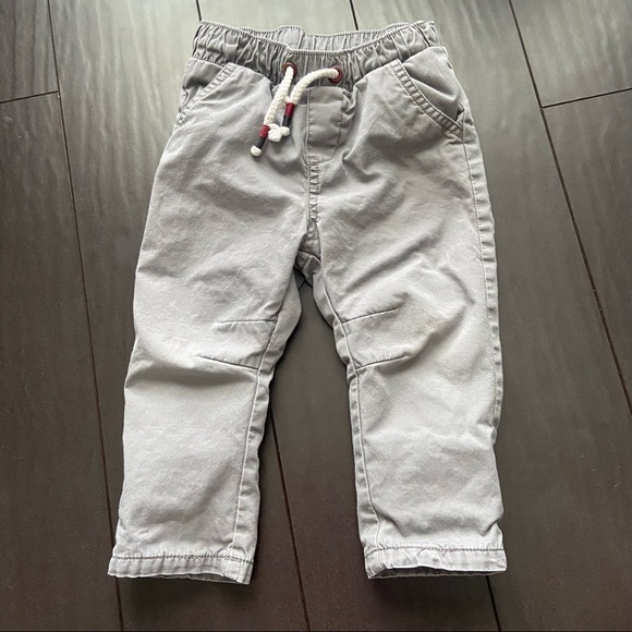 Cat & Jack toddler boy stripe lined gray pants size 18M EUC - Picture 2 of 4